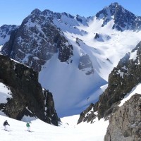 Couloir skiing in Chile