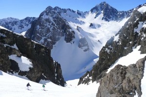 Couloir skiing in Chile