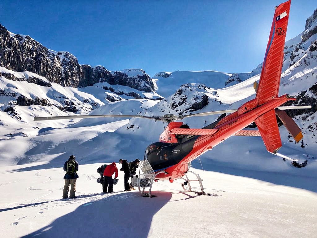 Heli skiing in Chile