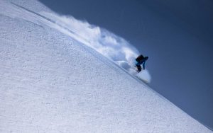 powder skiing in chile