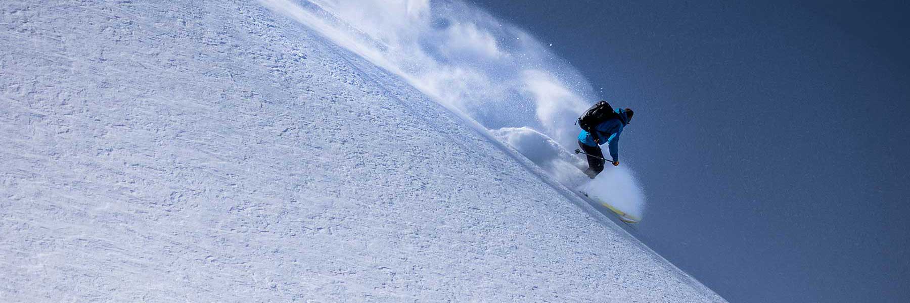 powder skiing in chile header